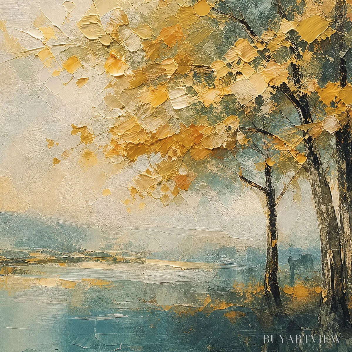 BUYARTVIEW Autumn Whisper – Soft Autumn Tree Landscape - image 3