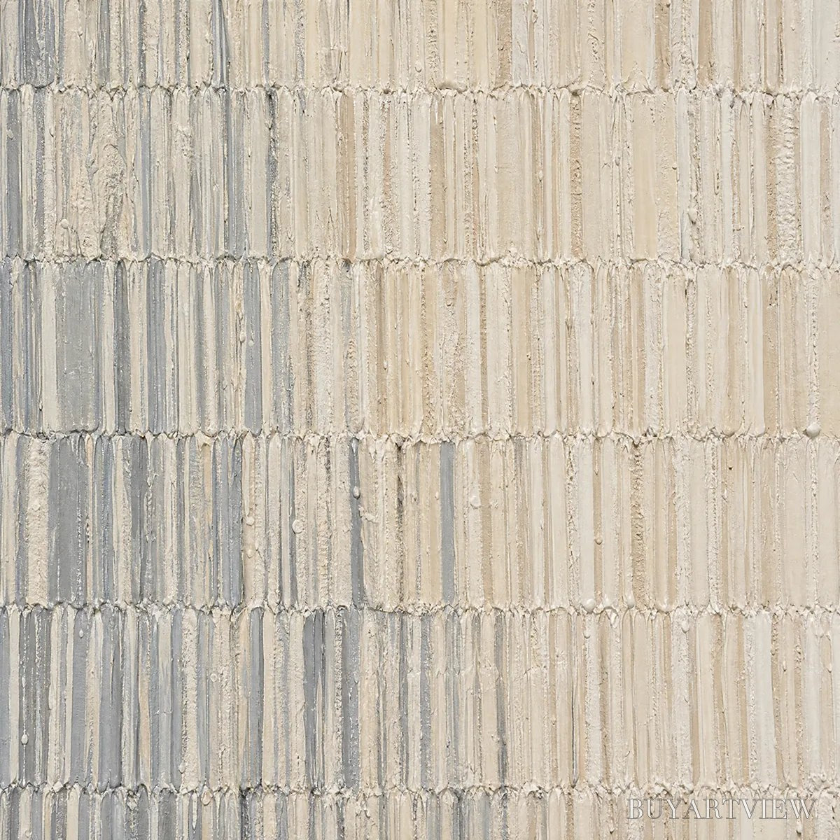 BUYARTVIEW Grey Line Calm – Grey White Linear Texture Abstract - image 3