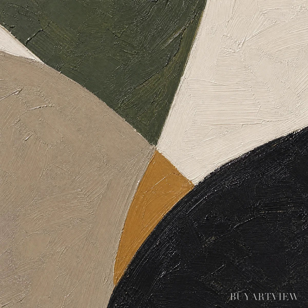 BUYARTVIEW Forest Muse – Green Black Organic Abstract - image 3