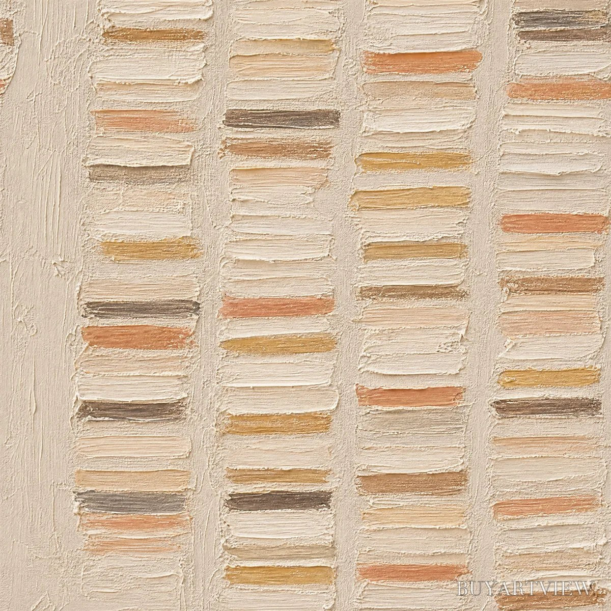 BUYARTVIEW Warm Stone Geometry – Warm Beige Geometric Texture Painting - image 3