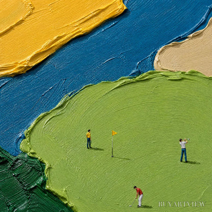 BUYARTVIEW Sunlit Figures – Bold Color Field People Painting - image 3