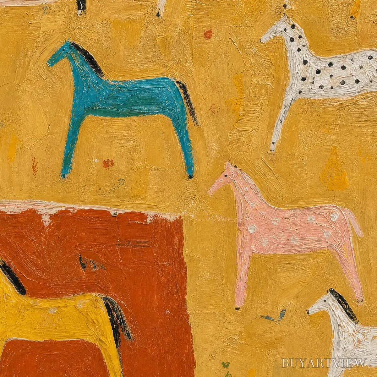 BUYARTVIEW Joyful Horse – Colorful Horse Pattern Painting - image 3