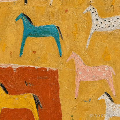 BUYARTVIEW Joyful Horse – Colorful Horse Pattern Painting - image 3