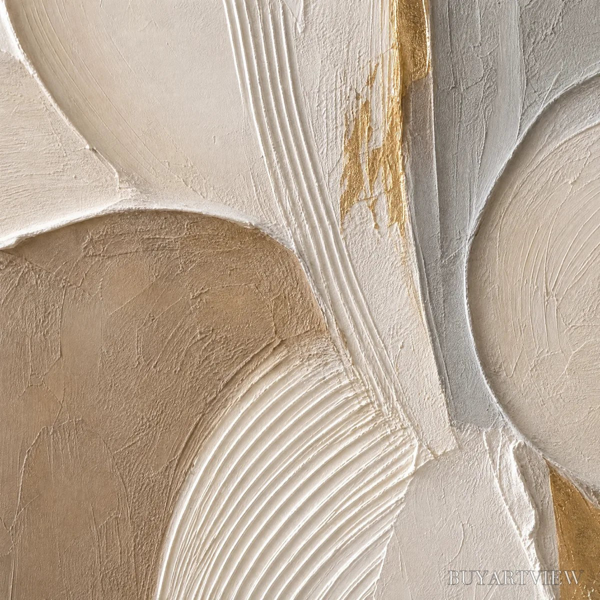 BUYARTVIEW Sculpted Quiet – Neutral Sculpted Relief Abstract - image 3
