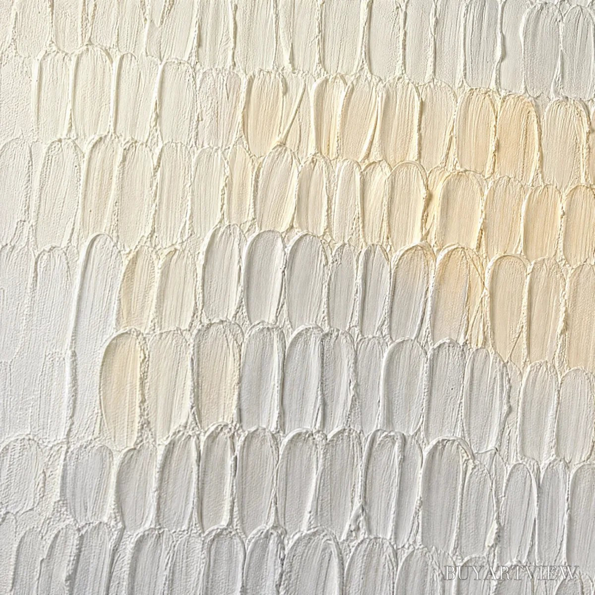 BUYARTVIEW Whispered Plaster – White Textured Minimalist Abstract - image 3
