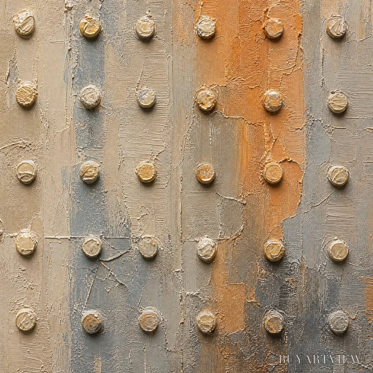 BUYARTVIEW Sand Pearl Rhythm – Neutral Beaded Texture Abstract - image 3