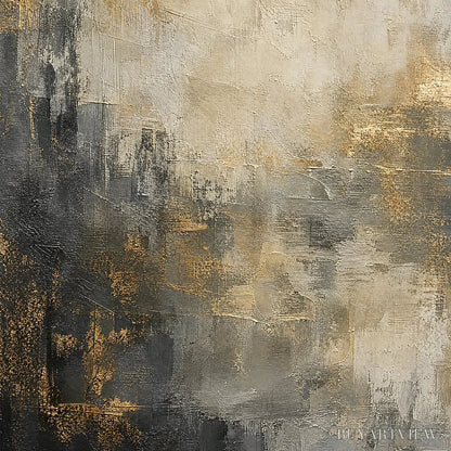 BUYARTVIEW Night Aurelia – Moody Gold Black Abstract - image 3
