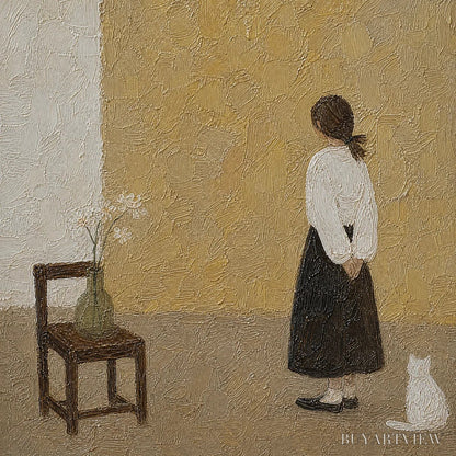 BUYARTVIEW Still Room – Minimalist Woman Interior Painting - image 3