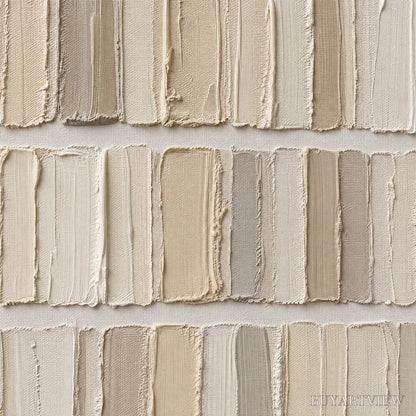 BUYARTVIEW White Current – White Horizontal Texture - image 3