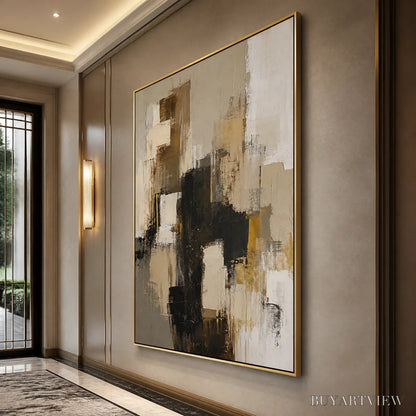 BUYARTVIEW Shadow Gold – Neutral Black Gold Abstract - image 4