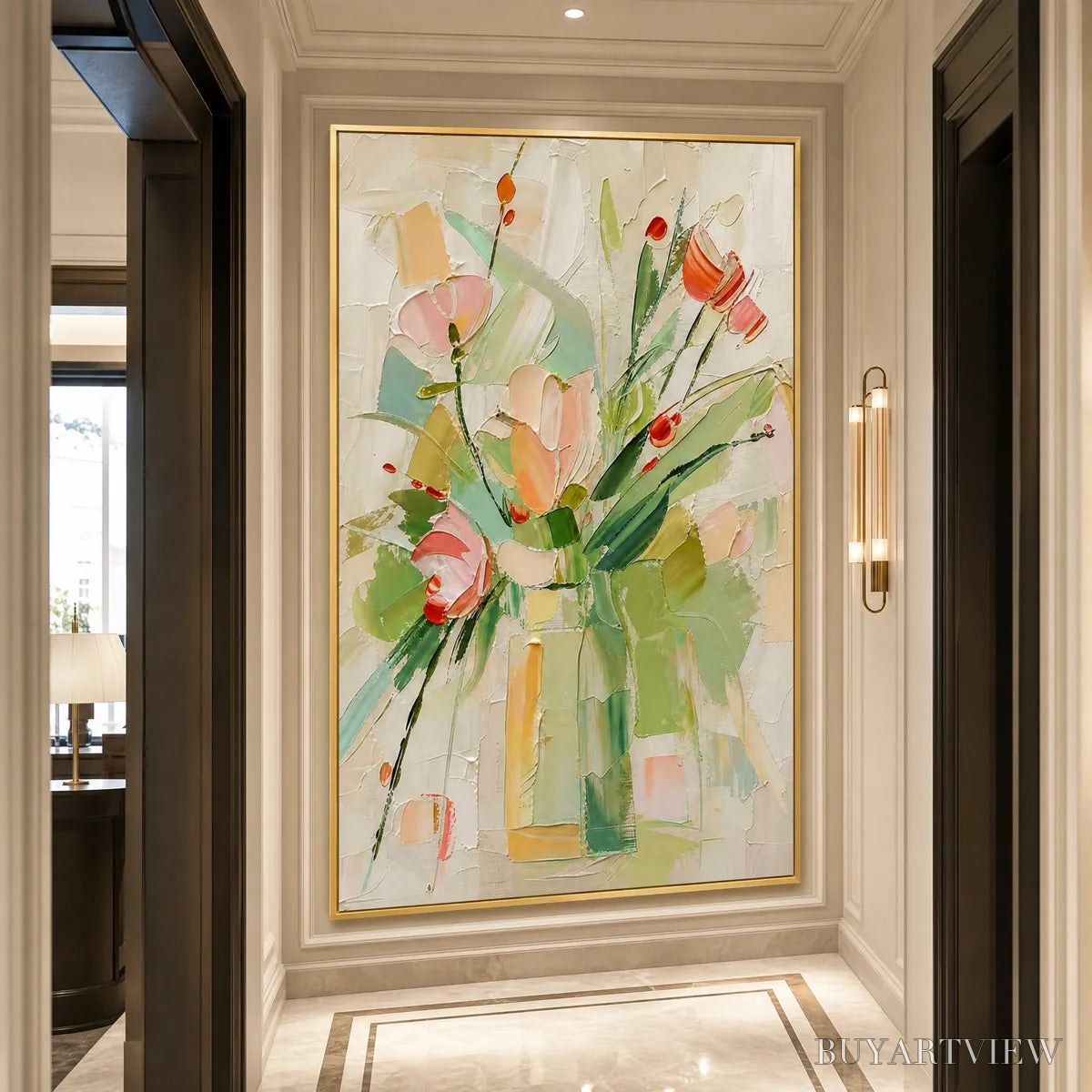 BUYARTVIEW Garden'S Breath – Textured Impasto Floral Still Life Oil Painting - image 4
