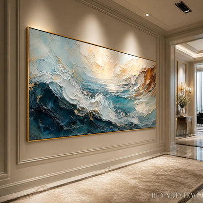 BUYARTVIEW Turquoise Rush – Turquoise Ocean Wave Painting - image 4
