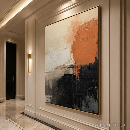 BUYARTVIEW Coral Shadow – Coral Black Neutral Abstract - image 4