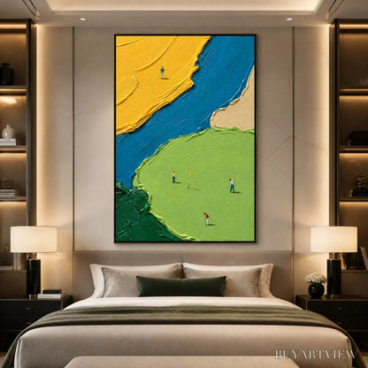 BUYARTVIEW Sunlit Figures – Bold Color Field People Painting - image 4