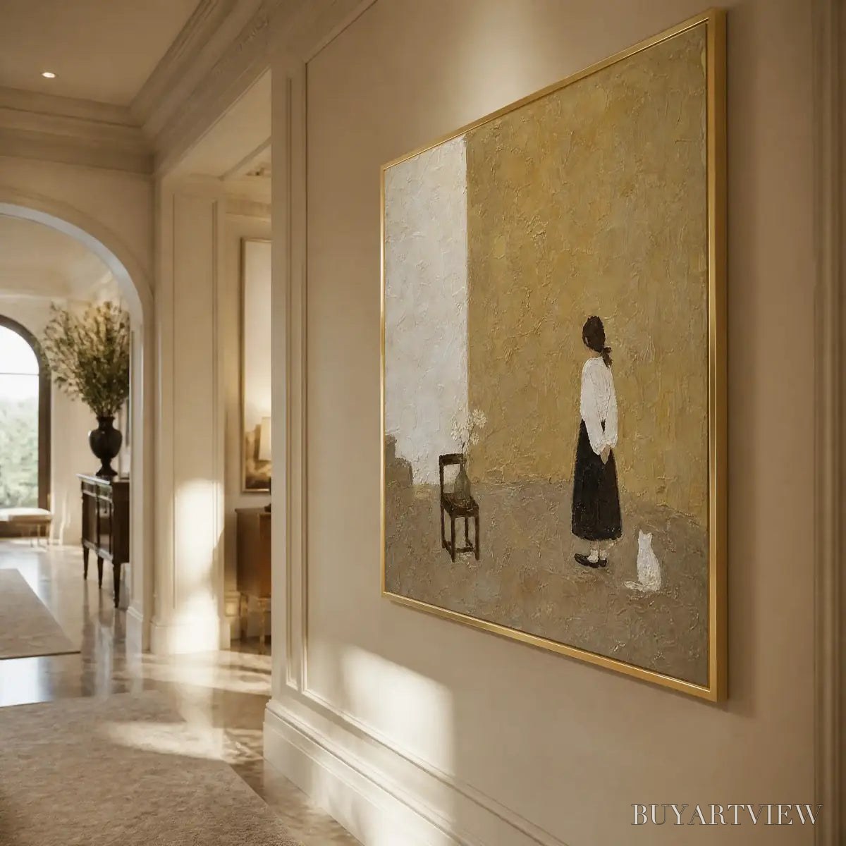 BUYARTVIEW Still Room – Minimalist Woman Interior Painting - image 4