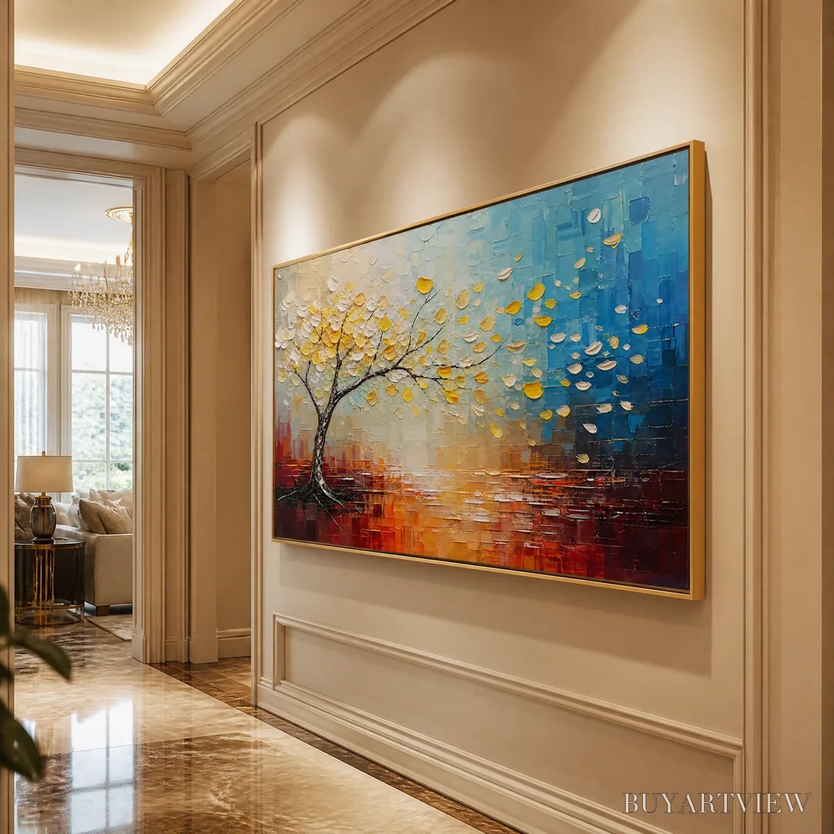 BUYARTVIEW Festival Tree – Colorful Tree by Water Painting - image 4