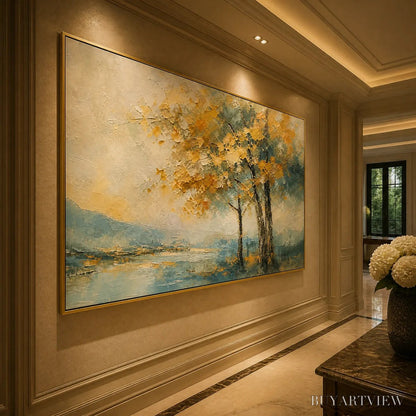BUYARTVIEW Autumn Whisper – Soft Autumn Tree Landscape - image 4