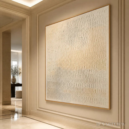 BUYARTVIEW Whispered Plaster – White Textured Minimalist Abstract - image 4