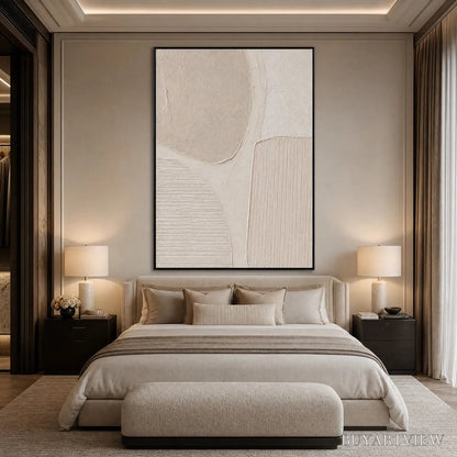 BUYARTVIEW Earthen Forms – Large Textured Wabi-Sabi Abstract Painting - image 4