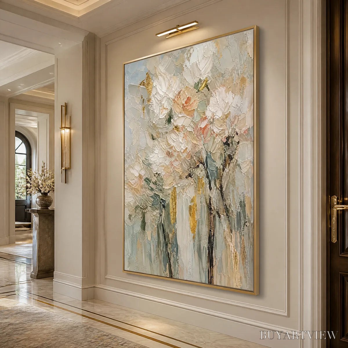 BUYARTVIEW Blush Garden – Pastel Floral Bouquet Painting - image 4