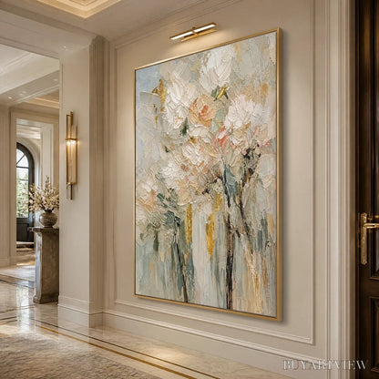 BUYARTVIEW Blush Garden – Pastel Floral Bouquet Painting - image 4