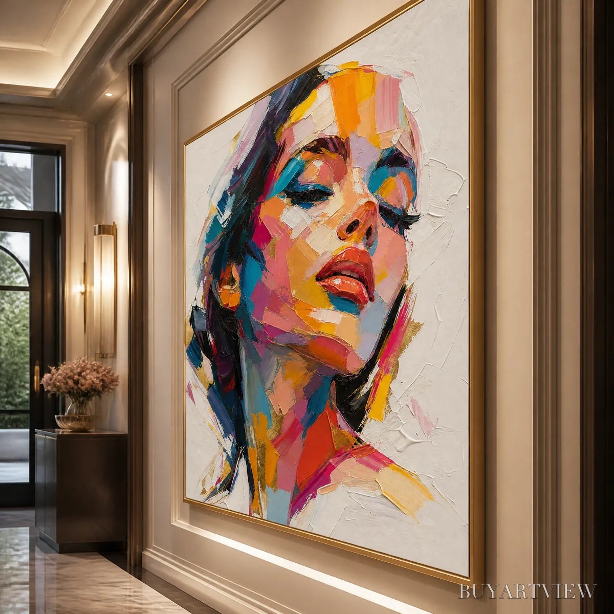 BUYARTVIEW Neon Muse – Colorful Pop Art Female Portrait - image 4