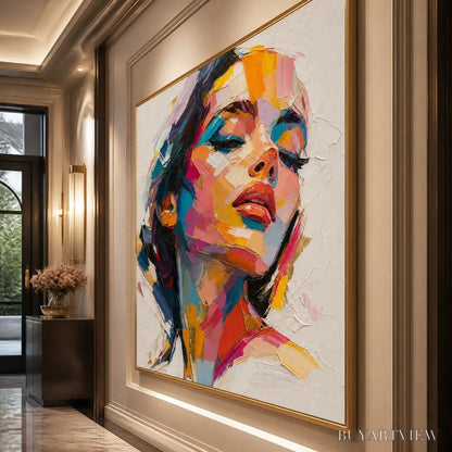 BUYARTVIEW Neon Muse – Colorful Pop Art Female Portrait - image 4