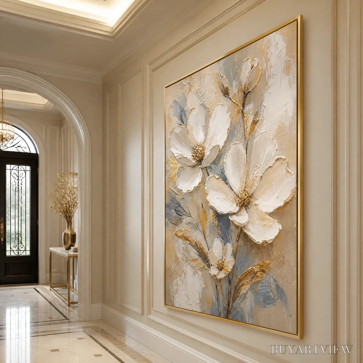 BUYARTVIEW Moonlit Magnolia – White Magnolia Floral Painting - image 4