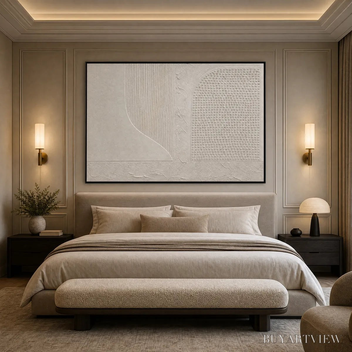 BUYARTVIEW Silent Composition – Large Textured Minimalist Wabi Sabi - image 4