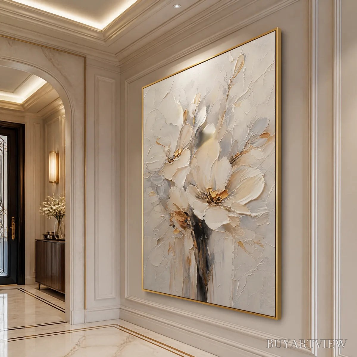 BUYARTVIEW White Bloom – White Bloom Flower Painting - image 4