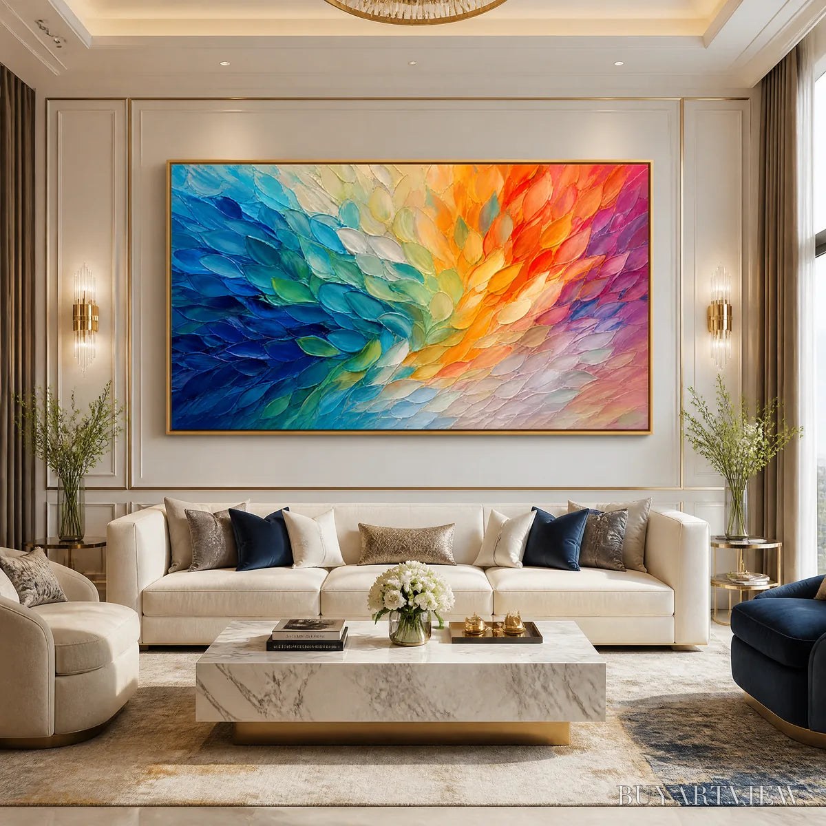BUYARTVIEW Carnival Wings – Colorful Wing Abstract Painting - image 5