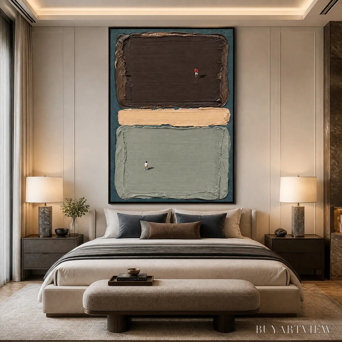BUYARTVIEW Silent Swimmers – Minimal Swimmers Color Block Art - image 5