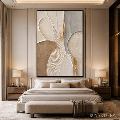 BUYARTVIEW Sculpted Quiet – Neutral Sculpted Relief Abstract - image 5