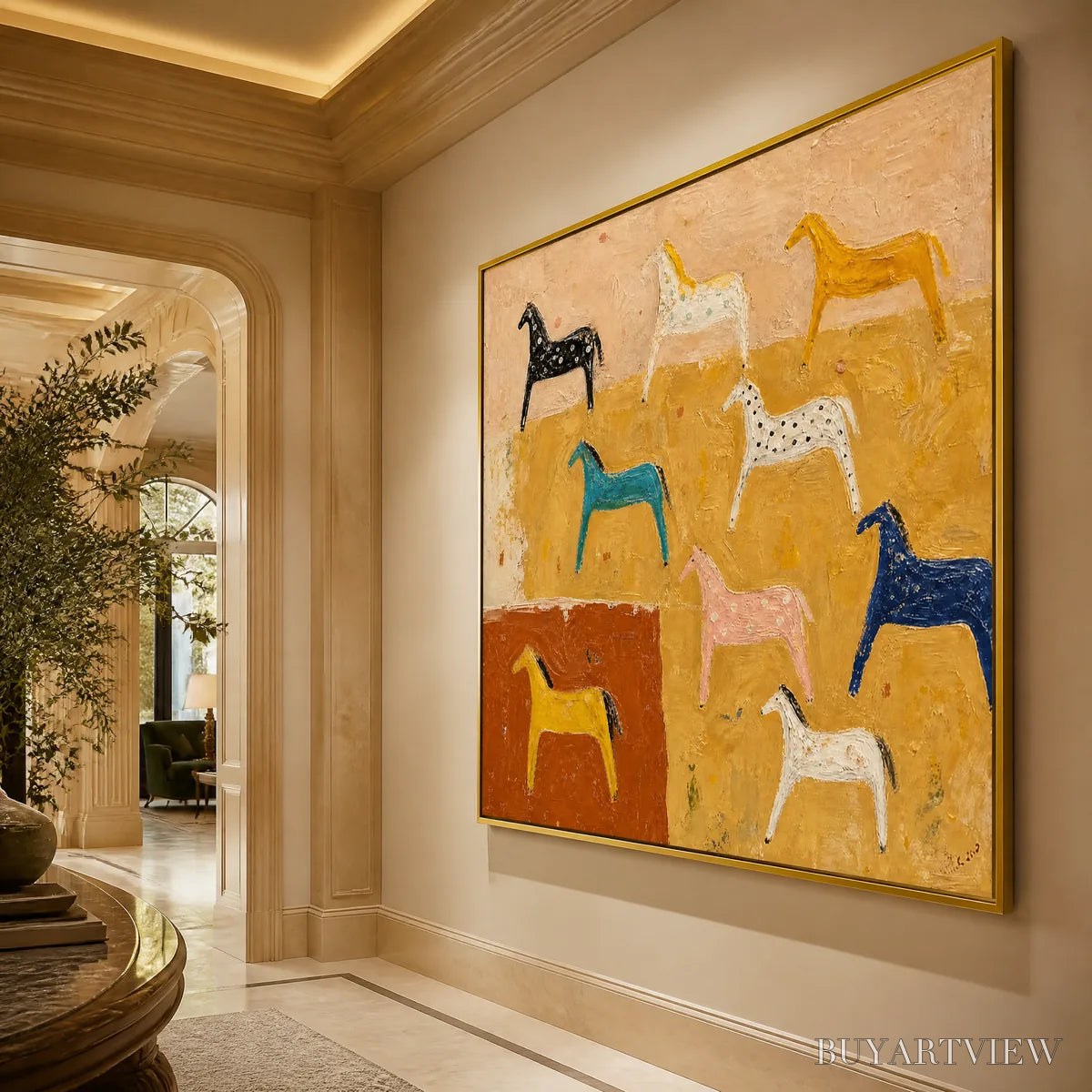 BUYARTVIEW Joyful Horse – Colorful Horse Pattern Painting - image 5