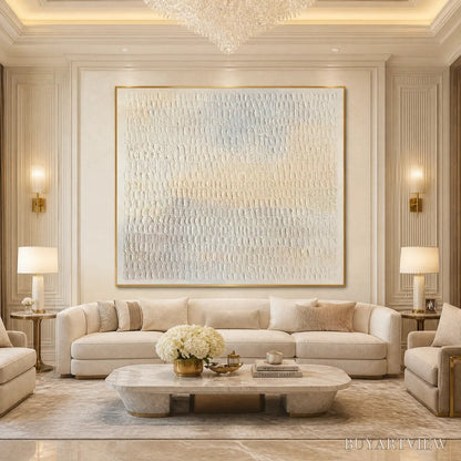 BUYARTVIEW Whispered Plaster – White Textured Minimalist Abstract - image 5