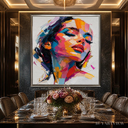BUYARTVIEW Neon Muse – Colorful Pop Art Female Portrait - image 5