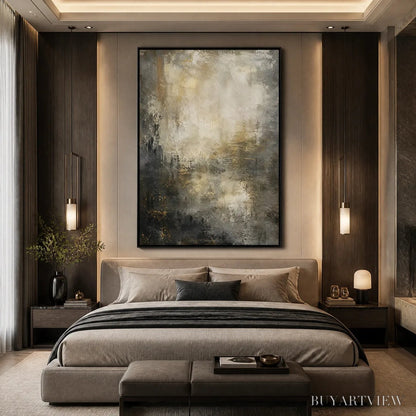 BUYARTVIEW Night Aurelia – Moody Gold Black Abstract - image 5