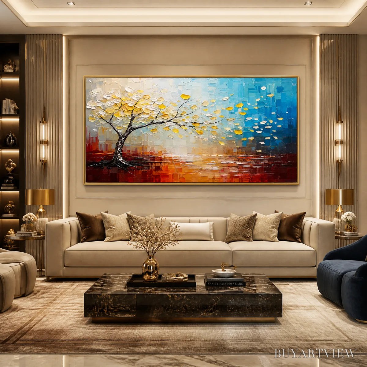 BUYARTVIEW Festival Tree – Colorful Tree by Water Painting - image 5