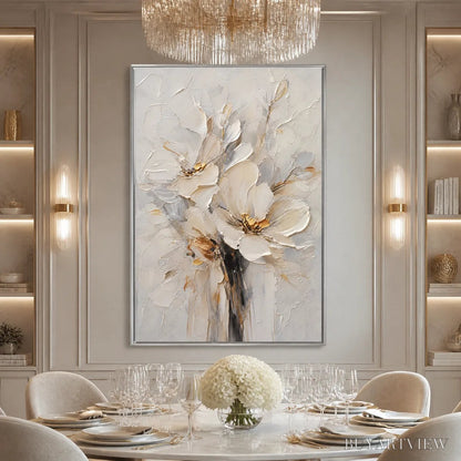 BUYARTVIEW White Bloom – White Bloom Flower Painting - image 6