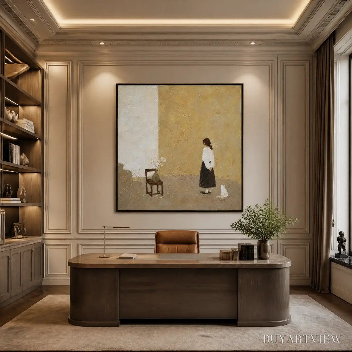 BUYARTVIEW Still Room – Minimalist Woman Interior Painting - image 6
