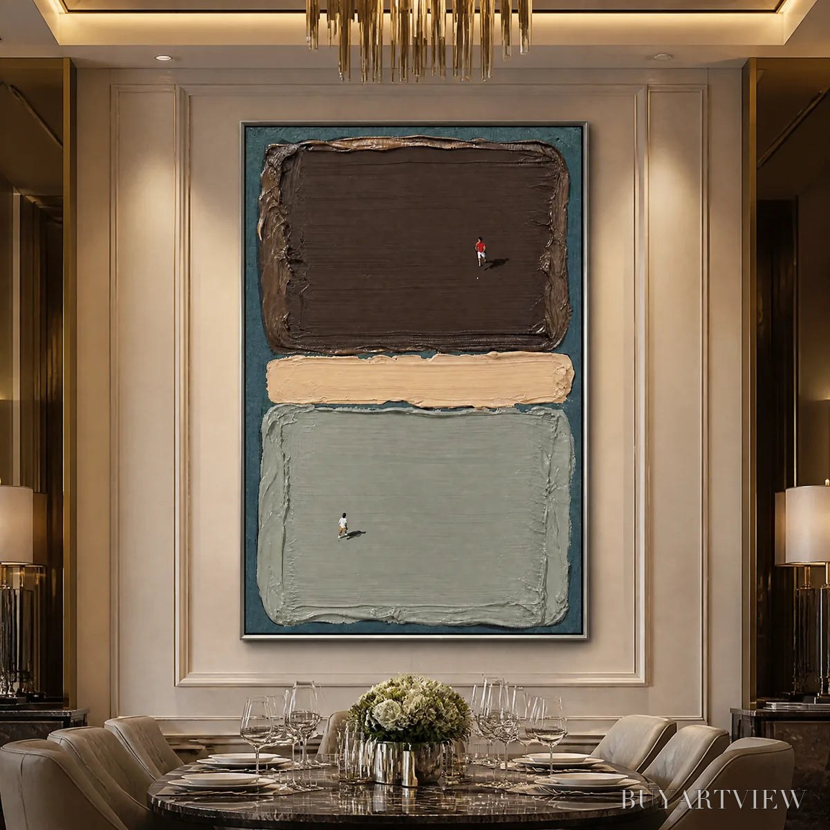 BUYARTVIEW Silent Swimmers – Minimal Swimmers Color Block Art - image 6