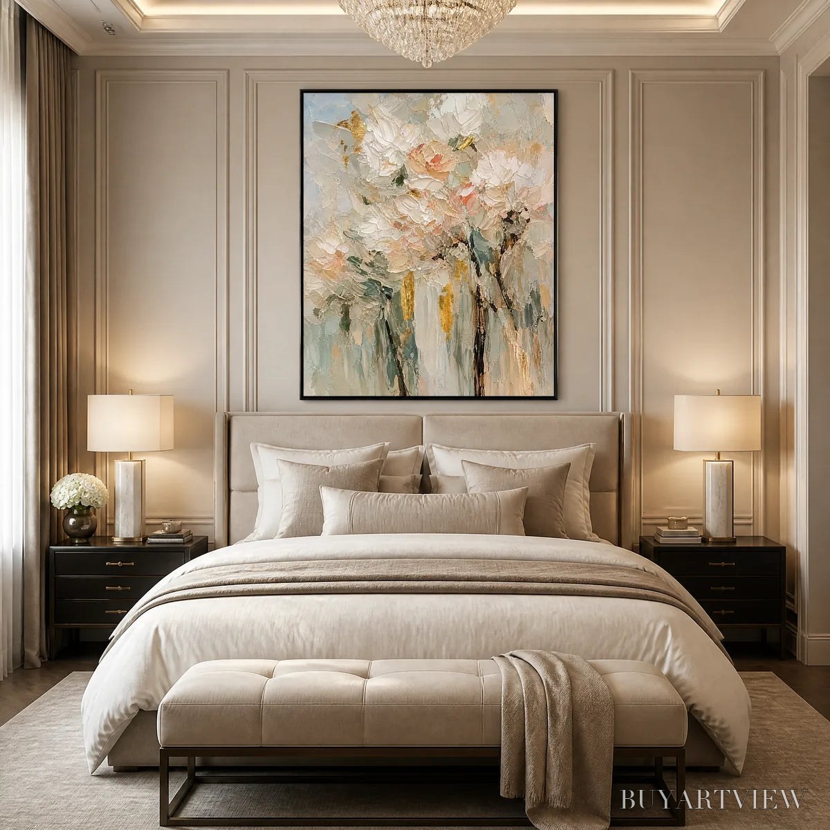 BUYARTVIEW Blush Garden – Pastel Floral Bouquet Painting - image 6