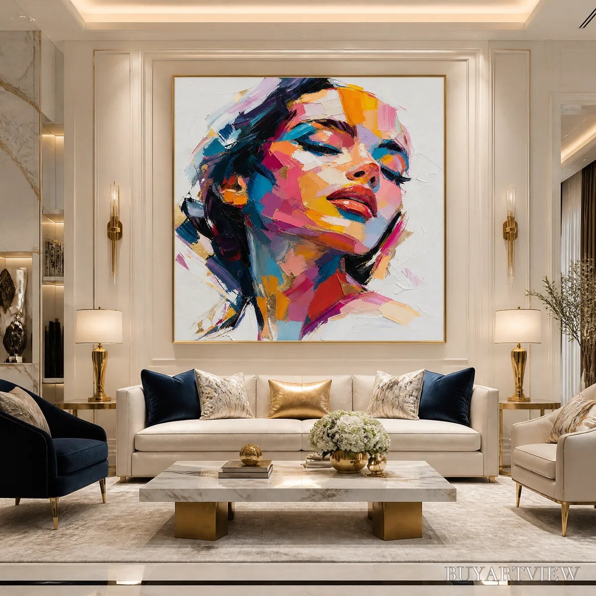 BUYARTVIEW Neon Muse – Colorful Pop Art Female Portrait - image 6