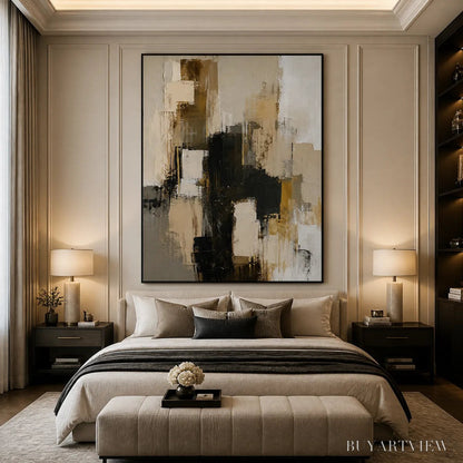 BUYARTVIEW Shadow Gold – Neutral Black Gold Abstract - image 6
