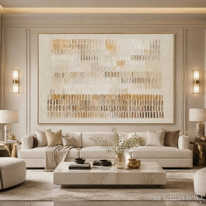 BUYARTVIEW Sandline Horizon – Beige Linear Texture Horizontal Abstract - image 6