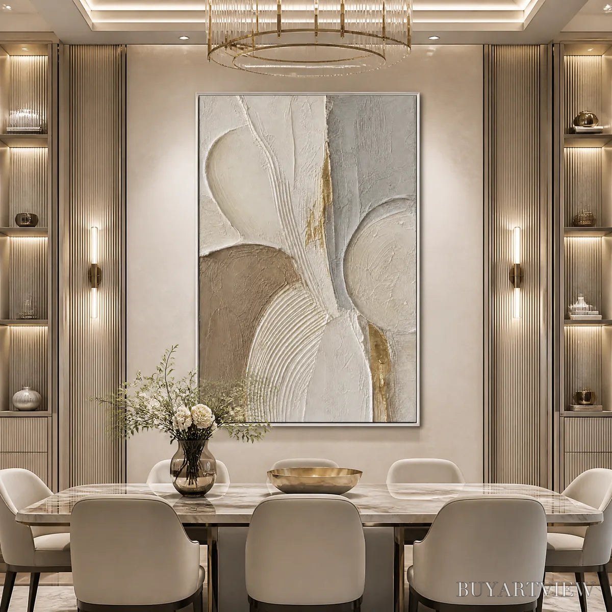BUYARTVIEW Sculpted Quiet – Neutral Sculpted Relief Abstract - image 6