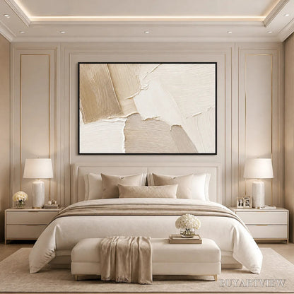 BUYARTVIEW Cream Terrain – Cream Beige Texture Abstract - image 6