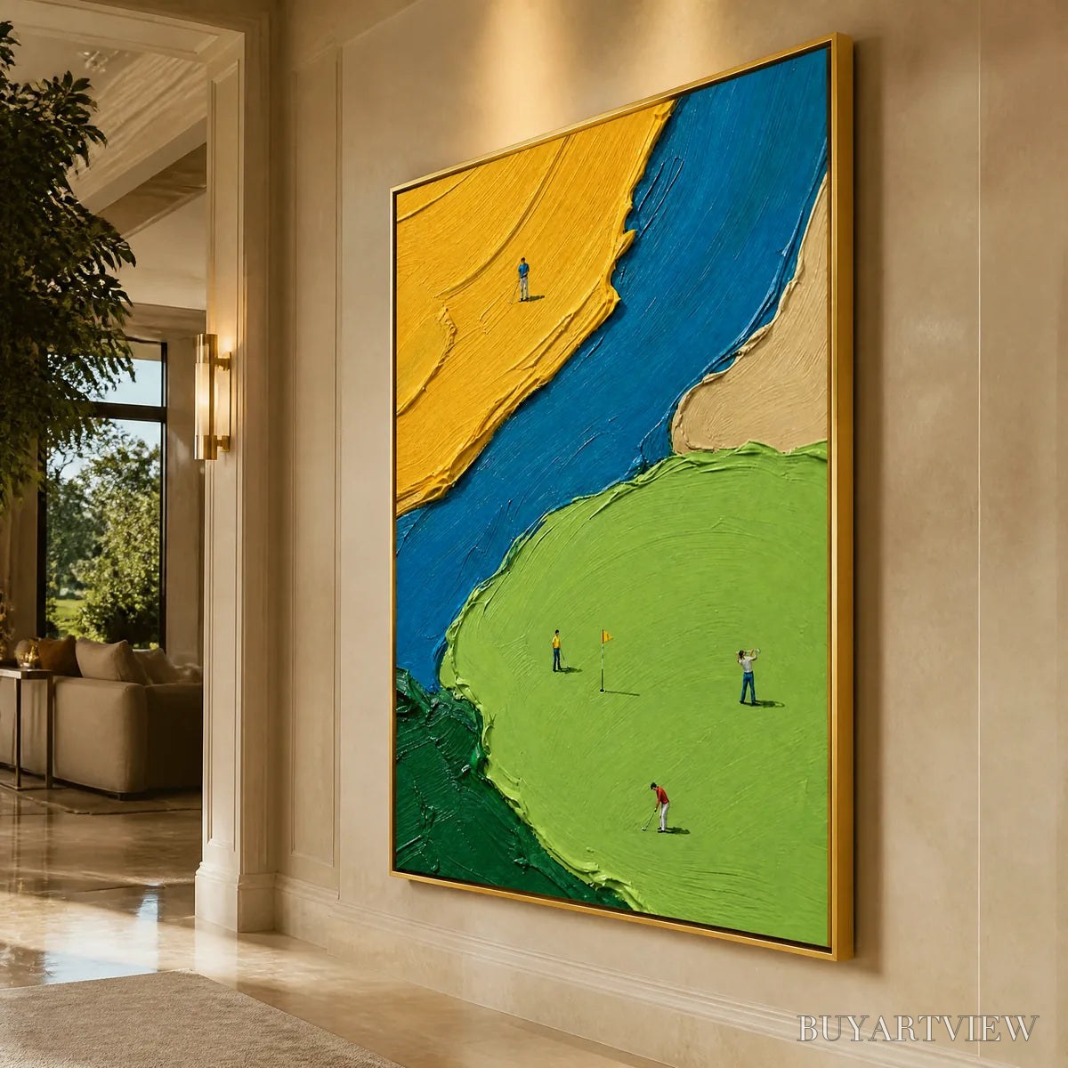 BUYARTVIEW Sunlit Figures – Bold Color Field People Painting - image 6