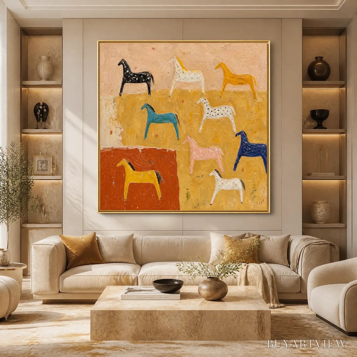BUYARTVIEW Joyful Horse – Colorful Horse Pattern Painting - image 6