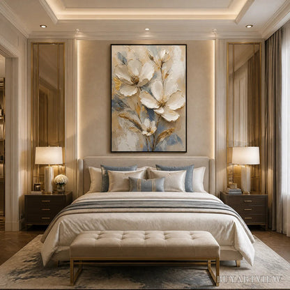 BUYARTVIEW Moonlit Magnolia – White Magnolia Floral Painting - image 6
